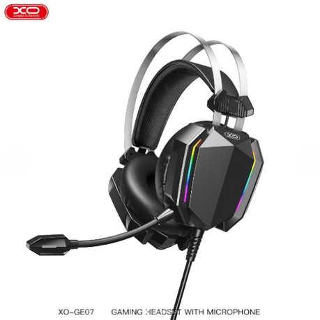 XO - XO-GE07 - 3D Surround Sound Gaming Headset With RGB Lighting - Black