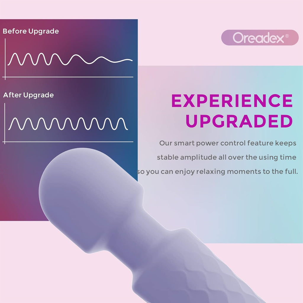 Oreadex Powerful Rechargeable Waterproof Personal Wand Massager