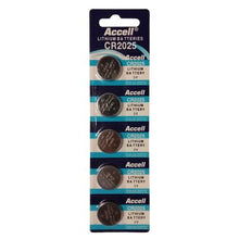 Load image into Gallery viewer, RedDevil Button/Coin Battery - CR2025 - 3V lithium - 5-pack carded