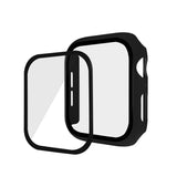 Lito 40MM Black Full Covered Tempered Glass Screen Protector & Protective Case for Apple Watch