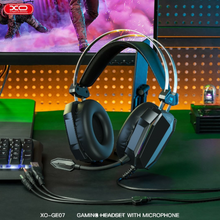 Load image into Gallery viewer, XO - XO-GE07 - 3D Surround Sound Gaming Headset With RGB Lighting - Black