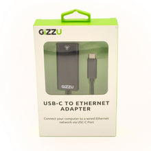 Load image into Gallery viewer, GIZZU USB-C To Ethernet Adapter Black