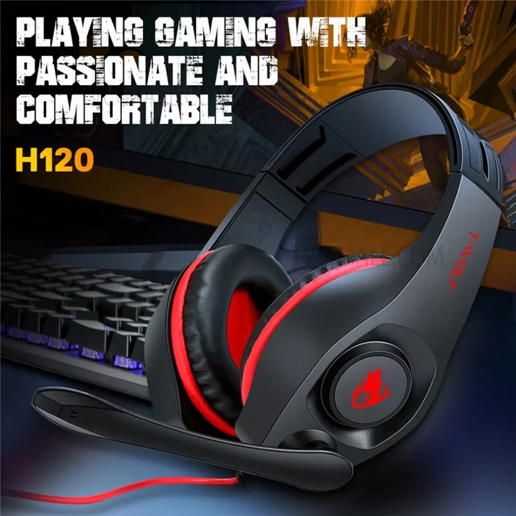 T-WOLF H120 Gaming Headset With Adjustable Mic