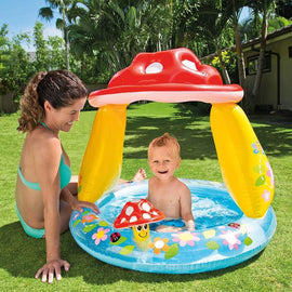 Intex Inflatable Mushroom Water Play Center Kiddie Swimming Pool for 1-3 Years Kids