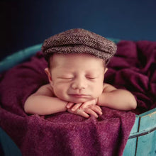 Load image into Gallery viewer, Newborn Baby Photography Props Photo Shoot Outfits Infant Cap Cabbie Hat with Bowtie Set, ALA0000BH, ALA0000BW, ALA0000C, ALA0000D, ALA0000L, ALA0000X