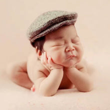 Load image into Gallery viewer, Newborn Baby Photography Props Photo Shoot Outfits Infant Cap Cabbie Hat with Bowtie Set, ALA0000BH, ALA0000BW, ALA0000C, ALA0000D, ALA0000L, ALA0000X