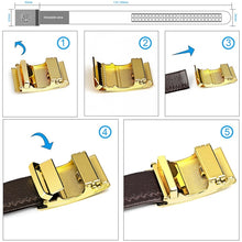 Load image into Gallery viewer, Men Casual Cow Leather Belt Waistband with Buckle Head, Length: 125cm, Length: 125cm