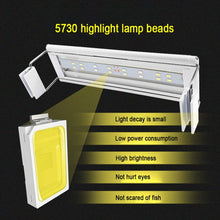 Load image into Gallery viewer, XY-60K Three Rows Aquarium Glass Fish Tank LED Aquatic Bracket Lamp, US Plug, XY-60K Three Rows
