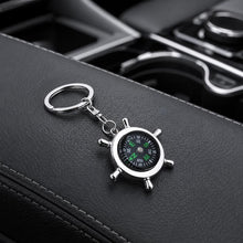 Load image into Gallery viewer, Creative Rudder Compass Style Keychain, Rudder Compass