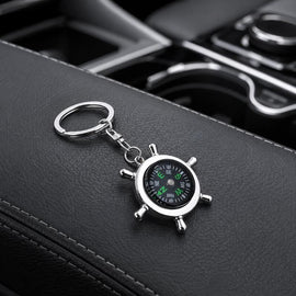 Creative Rudder Compass Style Keychain, Rudder Compass