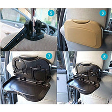 Load image into Gallery viewer, Folding Car Auto Back Seat Table Drink Food Cup Tray Holder Stand Desk, Black, Gray, Beige