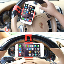 Load image into Gallery viewer, For iPhone, Galaxy, Huawei, Xiaomi, LG, HTC and Other Smart Phones, Steering Wheel Bracket