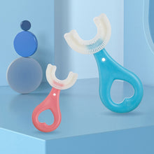 Load image into Gallery viewer, U-shaped Children Baby Hand-held Soft Toothbrush Brushing Artifact for 2-6 Years Old, Style: Heart Shape, Heart Shape