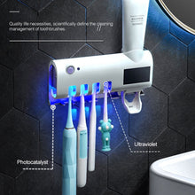 Load image into Gallery viewer, Ultraviolet Toothbrush Sterilizer Bathroom Wall-mounted Toothbrush Holder