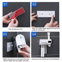Load image into Gallery viewer, Ultraviolet Toothbrush Sterilizer Bathroom Wall-mounted Toothbrush Holder