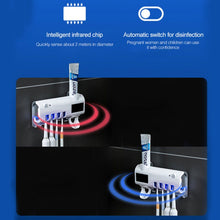 Load image into Gallery viewer, Ultraviolet Toothbrush Sterilizer Bathroom Wall-mounted Toothbrush Holder