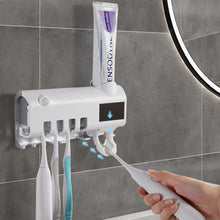 Load image into Gallery viewer, Ultraviolet Toothbrush Sterilizer Bathroom Wall-mounted Toothbrush Holder
