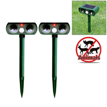 Load image into Gallery viewer, 2 PCS Powerful Ultrasonic Solar-powered Animal Repeller With PIR Sensor &amp; Light Sensor, Got the CE / ROHS Certification, 2PCS RC-510