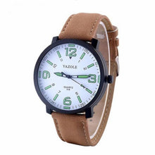 Load image into Gallery viewer, 319 YAZOLE Men Fashion Luminous Business Leather Band Quartz Wrist Watch