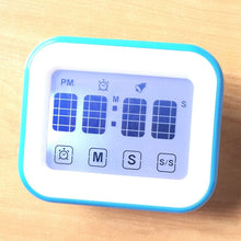 Load image into Gallery viewer, Kitchen Timer Digital Alarm Clock Large LCD Touch Screen Come with Night Light for Cooking Baking