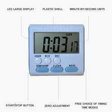 Load image into Gallery viewer, Kitchen Timer 24 Hours Digital Alarm Clock LCD Screen Magnetic Backing for Cooking Baking
