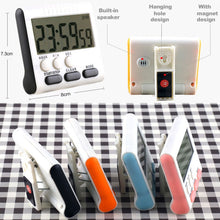 Load image into Gallery viewer, Kitchen Timer 24 Hours Digital Alarm Clock LCD Screen Magnetic Backing for Cooking Baking