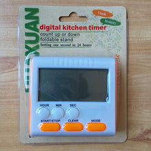 Load image into Gallery viewer, Kitchen Timer 24 Hours Digital Alarm Clock LCD Screen Magnetic Backing for Cooking Baking