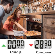 Load image into Gallery viewer, Digital Kitchen Timer Electronic Alarm Magnetic Backing with LCD Display for Cooking Baking Sports Games Office, HX103-2, 118
