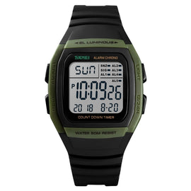 SKMEI 1278 Fashionable Outdoor 50m Waterproof Digital Watch Student Sports Wrist Watch Support 5 Group Alarm Clocks