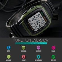 Load image into Gallery viewer, SKMEI 1278 Fashionable Outdoor 50m Waterproof Digital Watch Student Sports Wrist Watch Support 5 Group Alarm Clocks