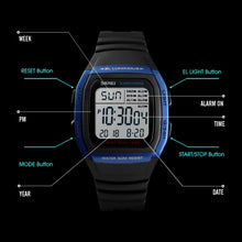 Load image into Gallery viewer, SKMEI 1278 Fashionable Outdoor 50m Waterproof Digital Watch Student Sports Wrist Watch Support 5 Group Alarm Clocks