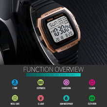 Load image into Gallery viewer, SKMEI 1278 Fashionable Outdoor 50m Waterproof Digital Watch Student Sports Wrist Watch Support 5 Group Alarm Clocks