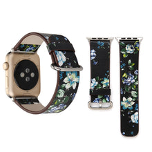 Load image into Gallery viewer, Fashion Pastoralism Style Little Floral Pattern Women Watch Leather Wrist Band For Apple Watch Series 7 41mm / 6&amp;SE&amp;5&amp;4 40mm / 3&amp;2&amp;1 38mm