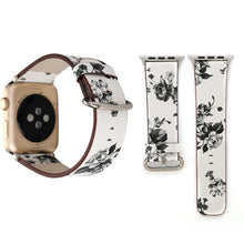 Load image into Gallery viewer, Fashion Pastoralism Style Little Floral Pattern Women Watch Leather Wrist Band For Apple Watch Series 7 41mm / 6&amp;SE&amp;5&amp;4 40mm / 3&amp;2&amp;1 38mm