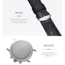 Load image into Gallery viewer, 406 YAZOLE Men Fashion Business Leather Band Quartz Wrist Watch(Brown + White)