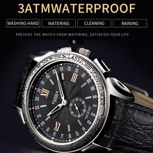 Load image into Gallery viewer, 419 YAZOLE Men Fashion Business Leather Band Quartz Wrist Watch ( Black)