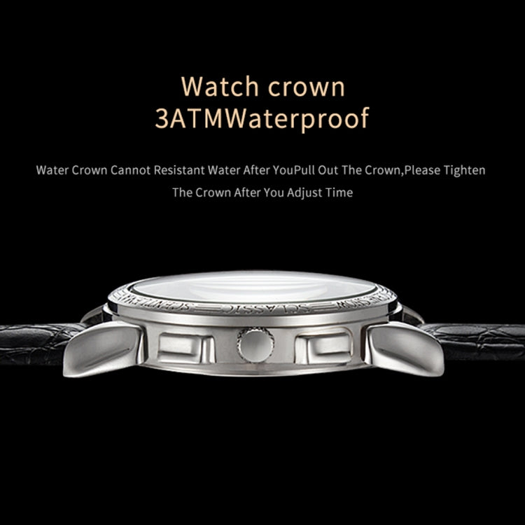 419 YAZOLE Men Fashion Business Leather Band Quartz Wrist Watch ( Black)