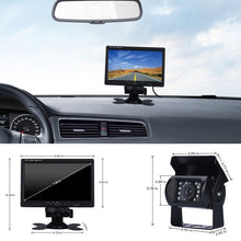 Load image into Gallery viewer, F0505 7 inch HD Car 18 IR LEDs Backup Camera Rearview Mirror Monitor, with 10m Cable, Single Camera