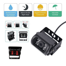 Load image into Gallery viewer, F0505 7 inch HD Car 18 IR LEDs Backup Camera Rearview Mirror Monitor, with 10m Cable, Single Camera
