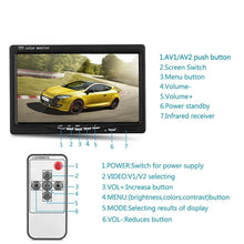 Load image into Gallery viewer, F0505 7 inch HD Car 18 IR LEDs Backup Camera Rearview Mirror Monitor, with 10m Cable, Single Camera