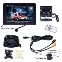 Load image into Gallery viewer, F0505 7 inch HD Car 18 IR LEDs Backup Camera Rearview Mirror Monitor, with 10m Cable, Single Camera