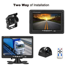 Load image into Gallery viewer, K0164 7 inch HD Car 18 IR Night Vision Rear View Backup Four Cameras Rearview Monitor, K0164
