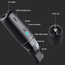 Load image into Gallery viewer, Car / Household Wireless Portable 90W Handheld Powerful Vacuum Cleaner, Navy Blue, White