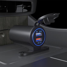 Load image into Gallery viewer, ZH-723F5 Car / Motorcycle QC3.0 Cell Phone Fast Charging Dual USB Car Charger