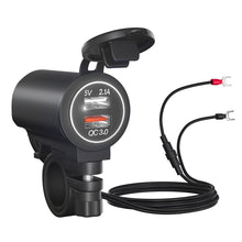 Load image into Gallery viewer, ZH-723F5 Car / Motorcycle QC3.0 Cell Phone Fast Charging Dual USB Car Charger