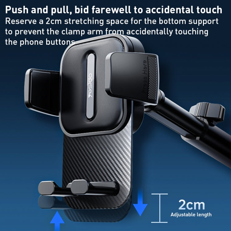 Yesido C174 Suction Cup Type Telescopic Car Phone Holder, C174