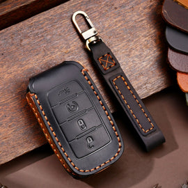 For Dodge Ram 4-button C161 Car Key Leather Protective Case, 4-button