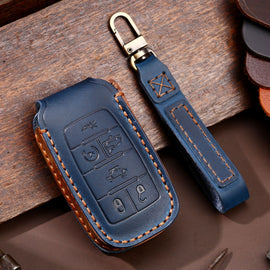For Dodge Ram 6-button C163 Car Key Leather Protective Case, 6-button