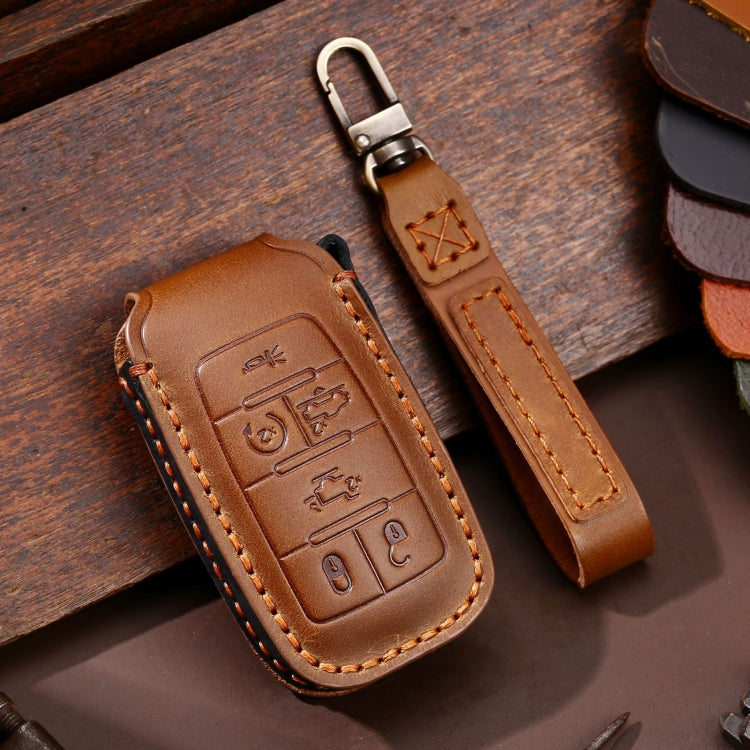 For Dodge Ram 6-button C163 Car Key Leather Protective Case, 6-button