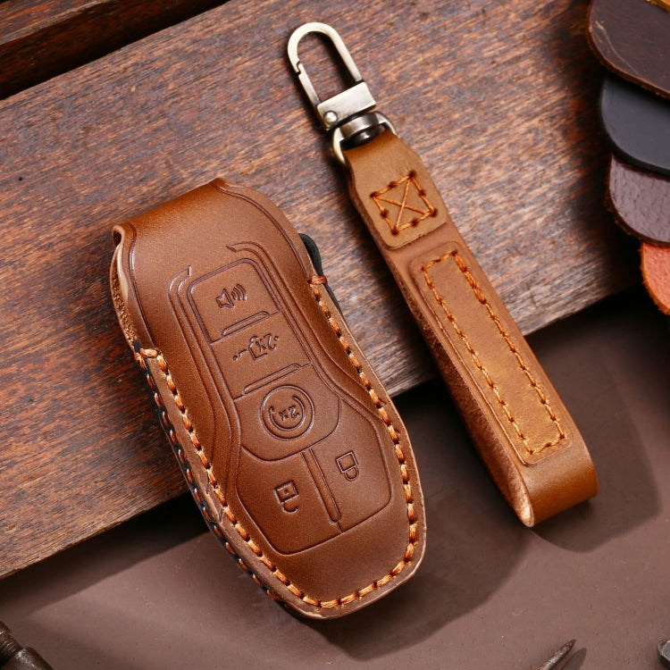 For Ford F-150 3-button C074 Car Key Leather Protective Case, C074